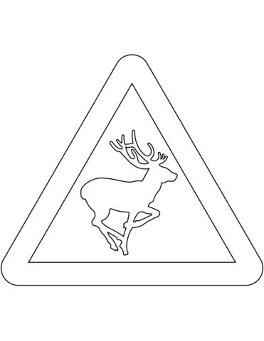 Wild animals sign in the united kingdom coloring page free printable coloring pages