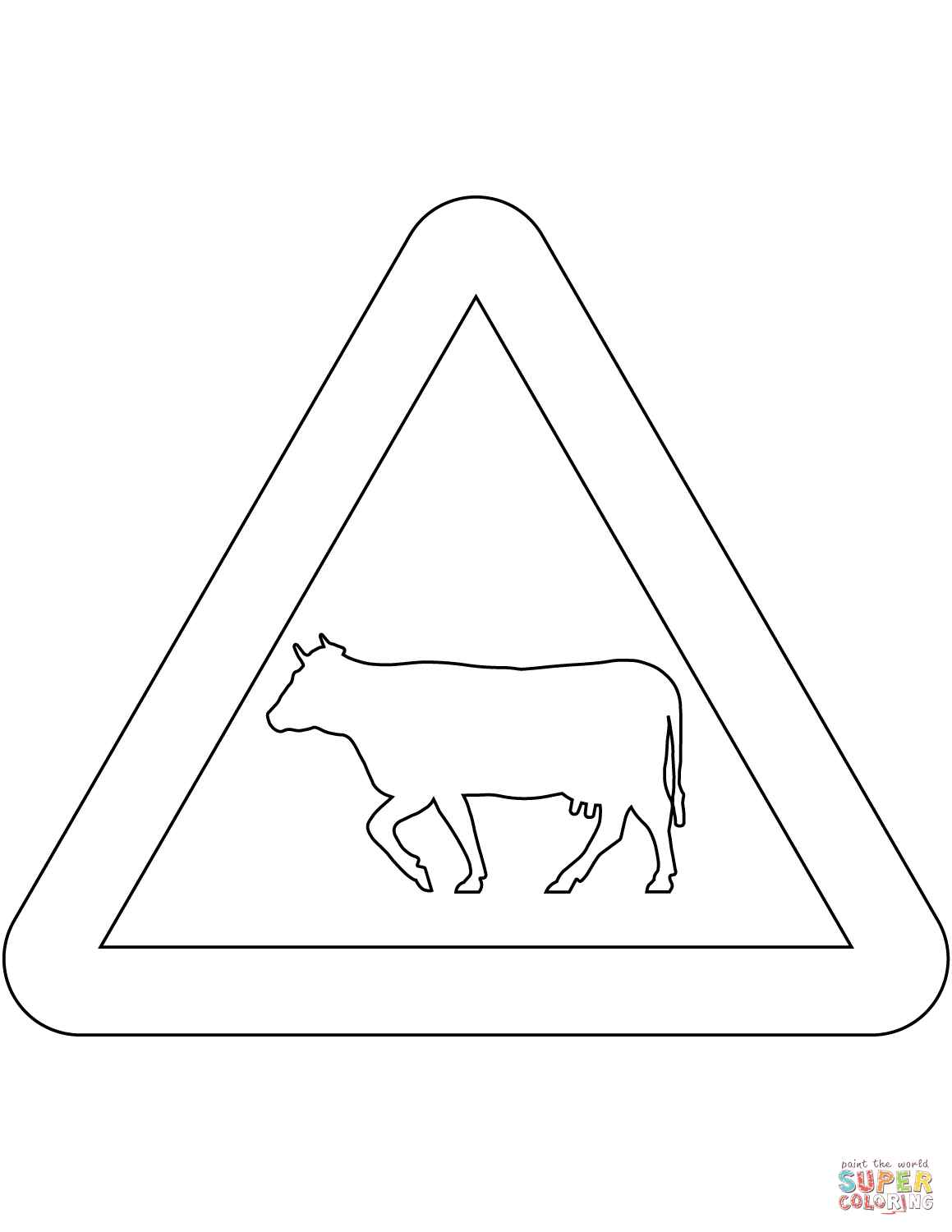 Cattle sign in sweden coloring page free printable coloring pages