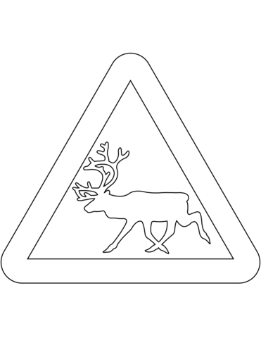 Wild animals reindeer sign in sweden coloring page free printable coloring pages