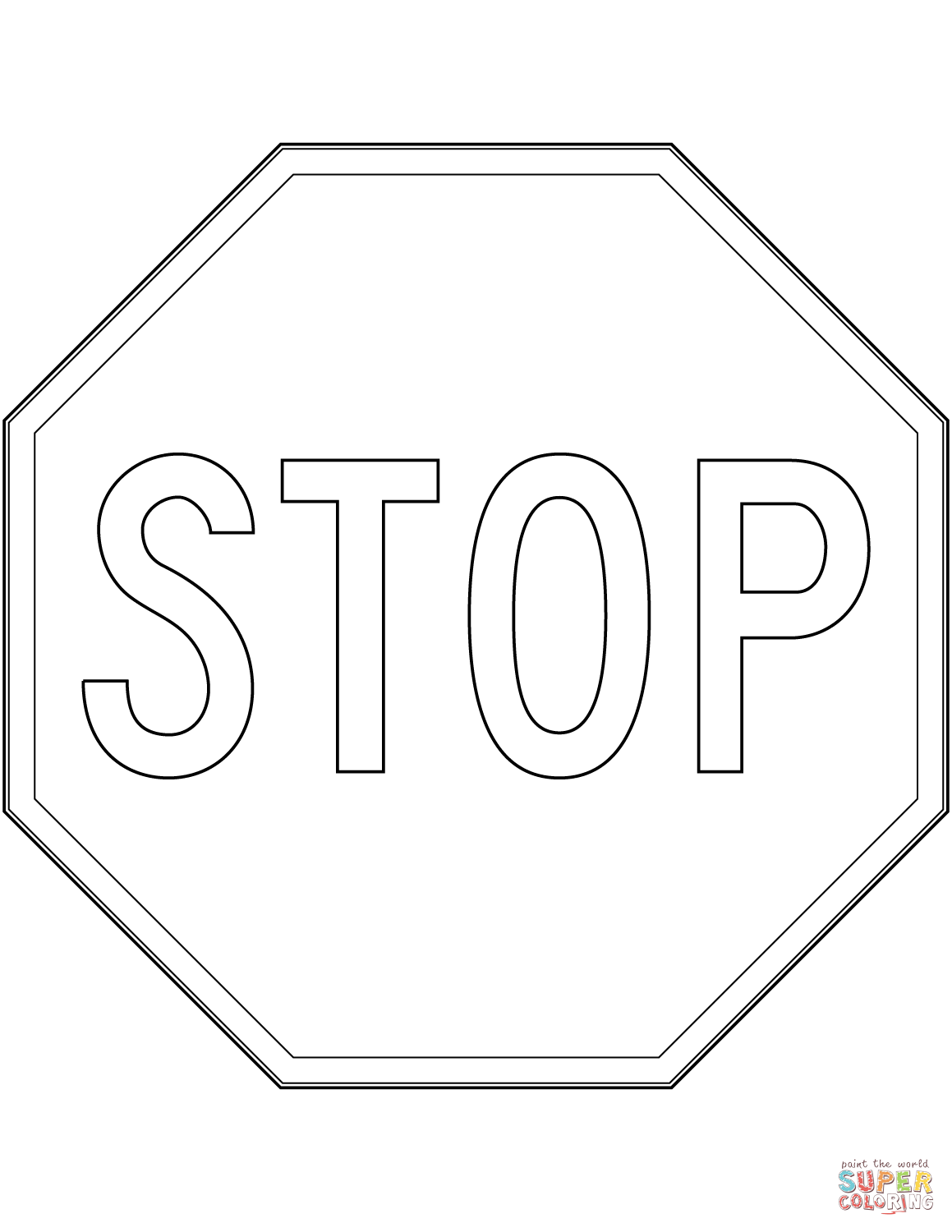 Stop sign in australia coloring page free printable coloring pages