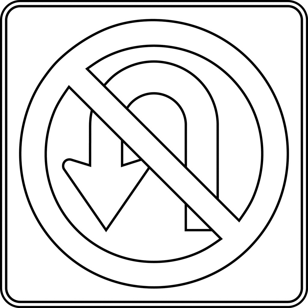 Coloring page road sign objects â printable coloring pages