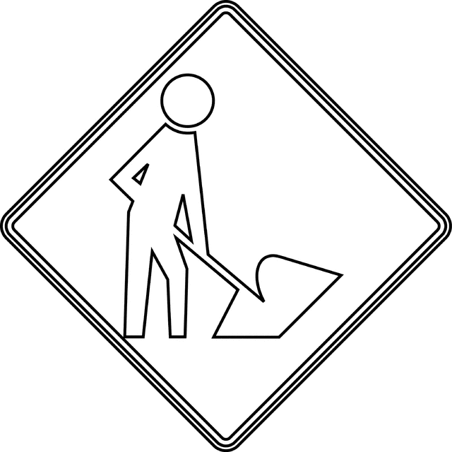 Workers outline clipart