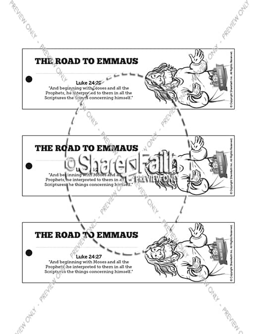 Luke road to emmaus bible bookmarks â