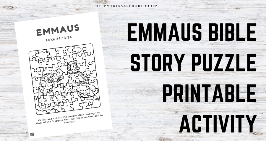 Emmaus bible story puzzle printable activity â free download â help my kids are bored