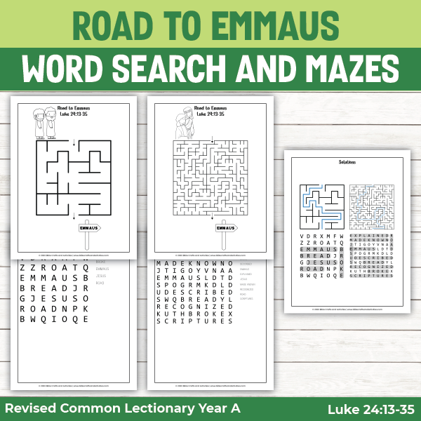 The road to emmaus activity pages