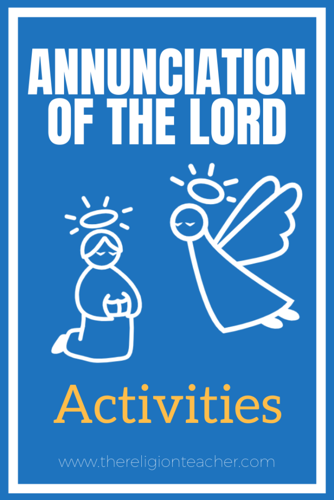 Annunciation activities and worksheets for kids