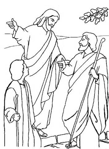 Road to emmaus coloring page