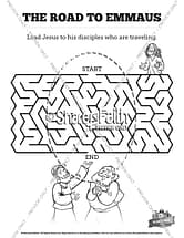 Luke road to emmaus bible mazes â