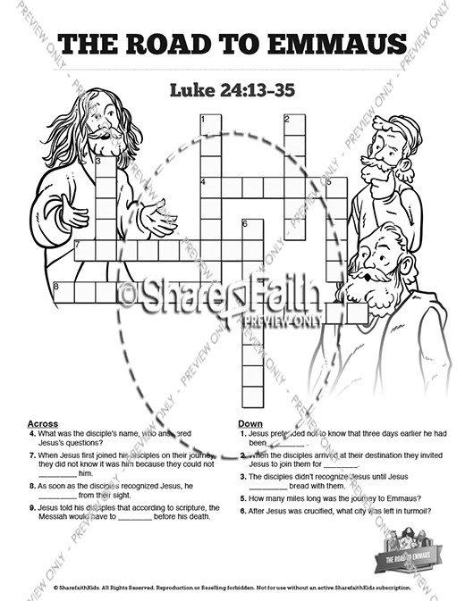 Luke road to emmaus bible mazes clover media