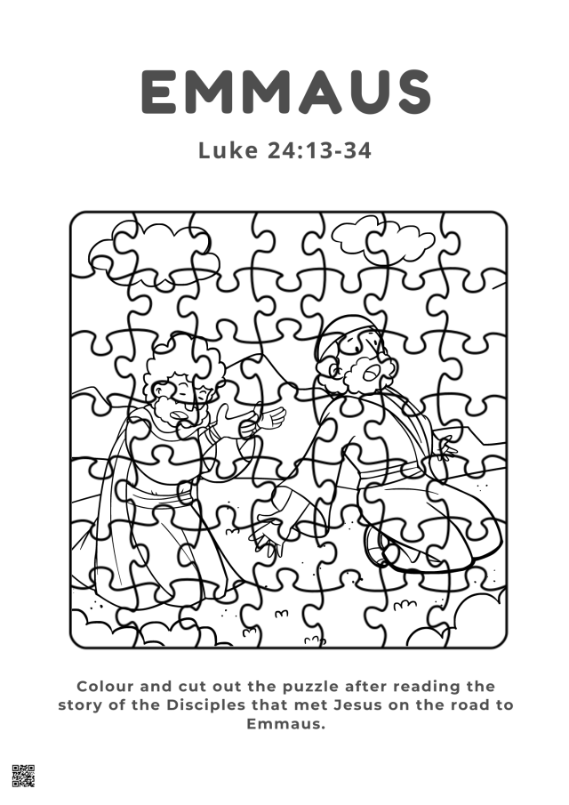 Emmaus bible story puzzle printable activity â free download â help my kids are bored