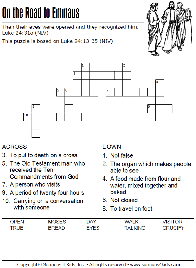 The road to emmaus childrens sermons from sermon