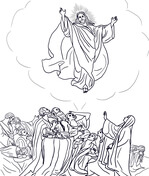 Jesus on the road to emmaus coloring page free printable coloring pages