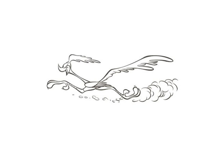 Road runner coloring page