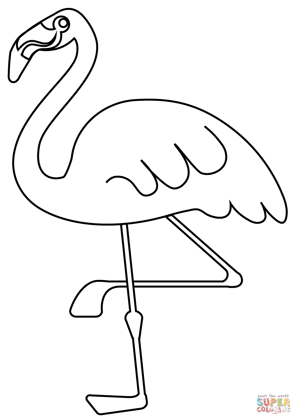 Flamingo emoji coloring page free printable coloring pages