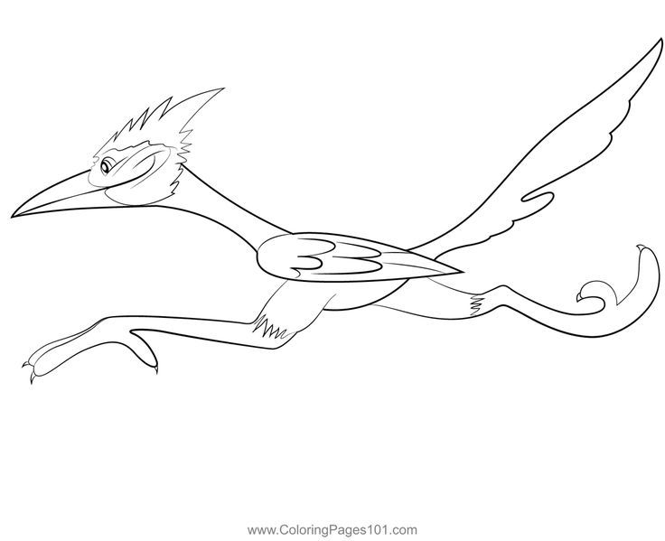 Runaway roadrunner coloring page coloring pages printable coloring pages color