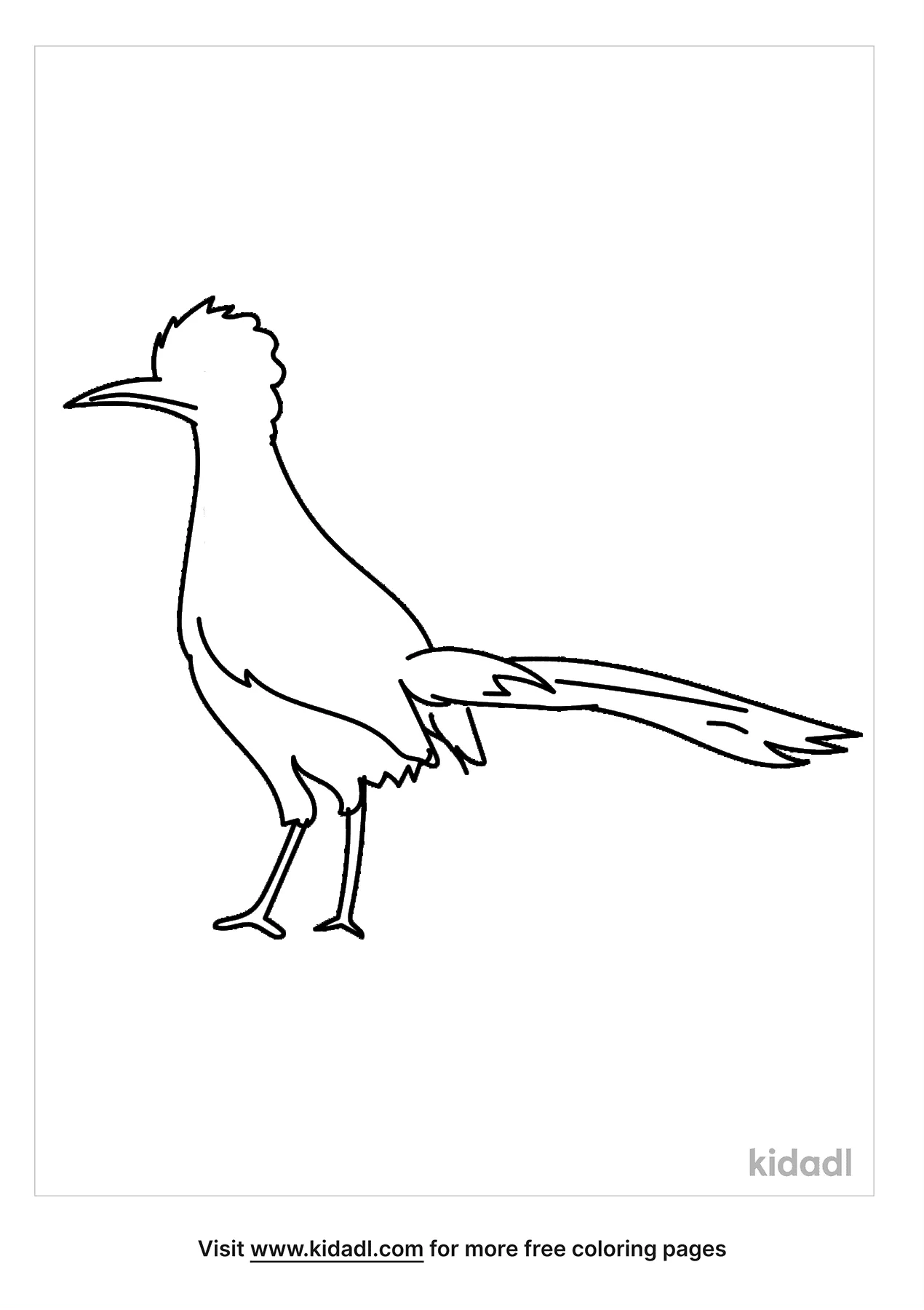 Free roadrunner outline coloring page coloring page printables