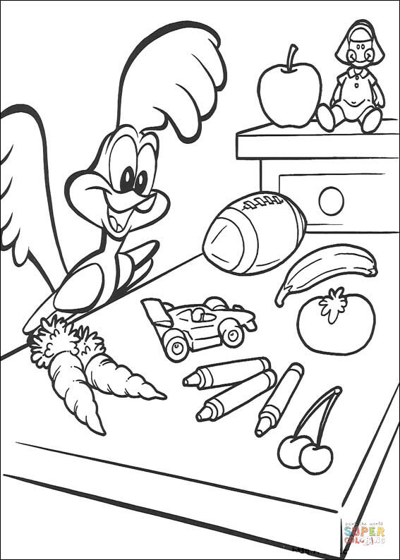 Road runner coloring page free printable coloring pages