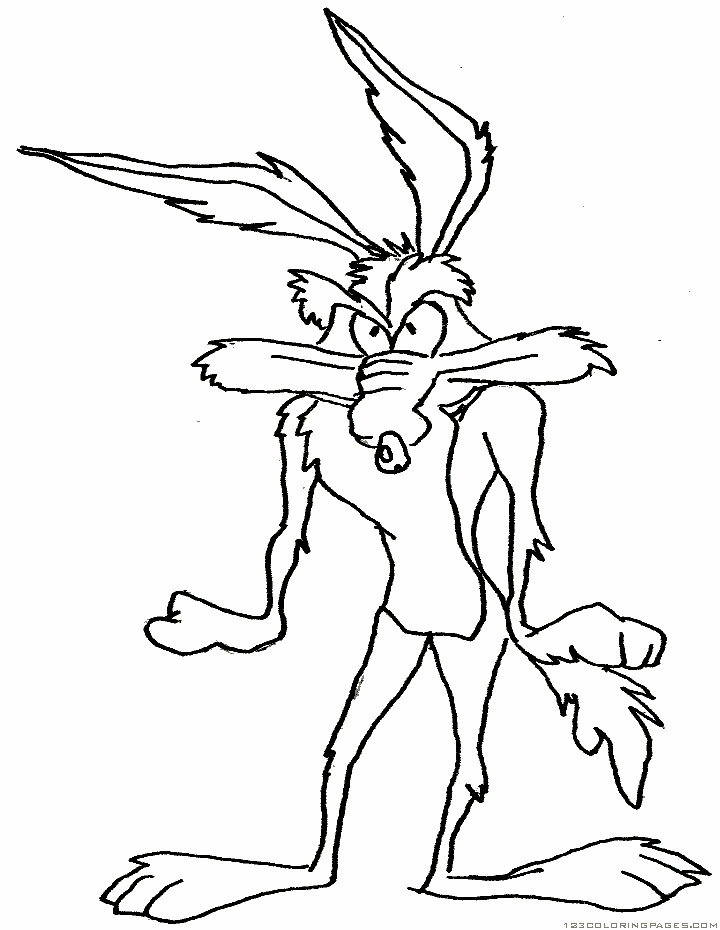 Wile coyote and road runner coloring pages