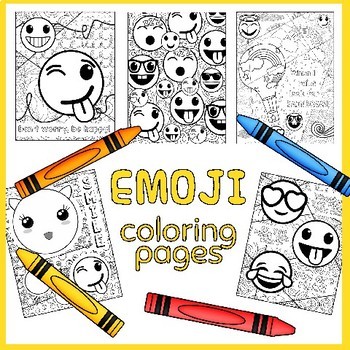 Emoji coloring page tpt