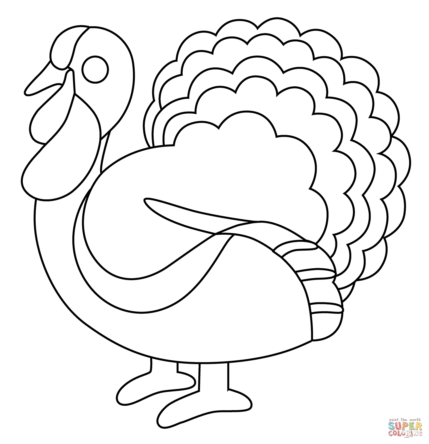 Turkey emoji coloring page free printable coloring pages