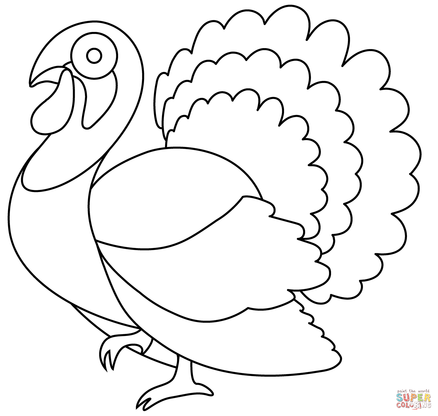 Turkey emoji coloring page free printable coloring pages