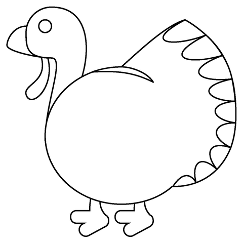 Turkey emoji coloring page free printable coloring pages