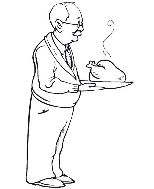 Roast a turkey for gran parents day celebration coloring page coloring pages parents day color