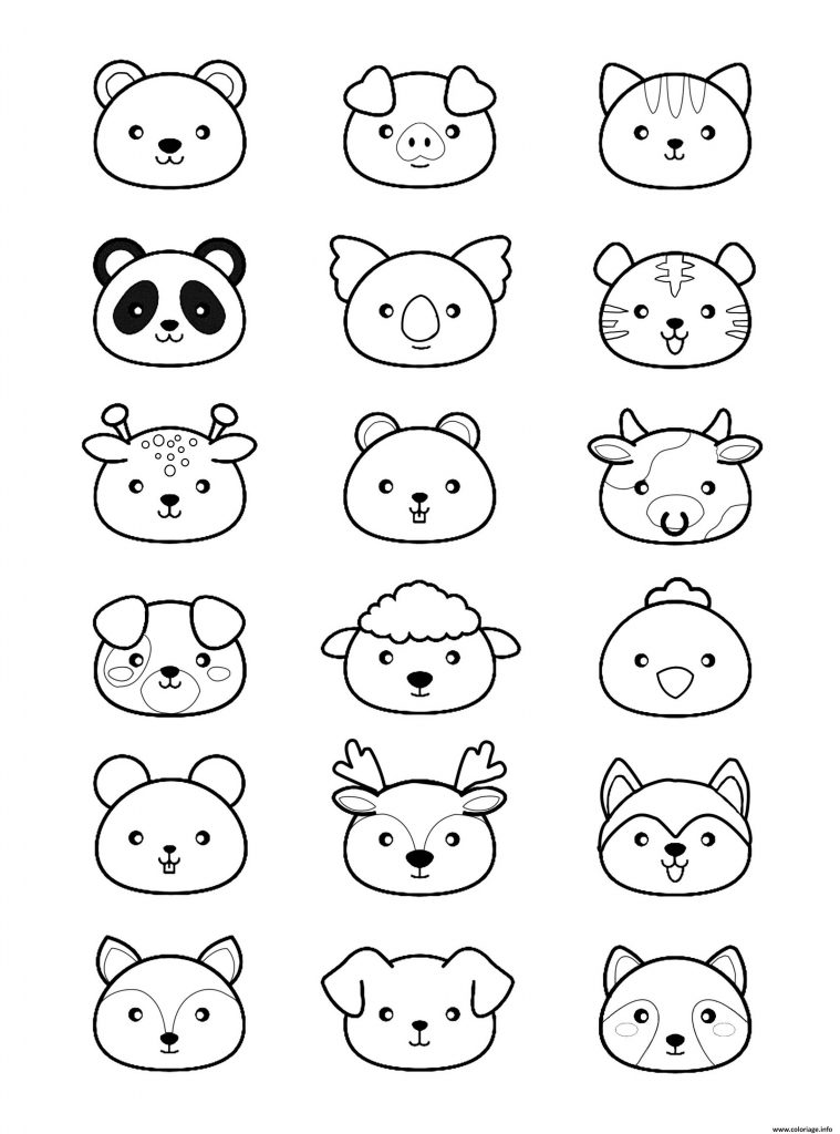 Fun emoji coloring pages printable coloring coloriage kawaii coloriage animaux dessin kawaii ã imprimer