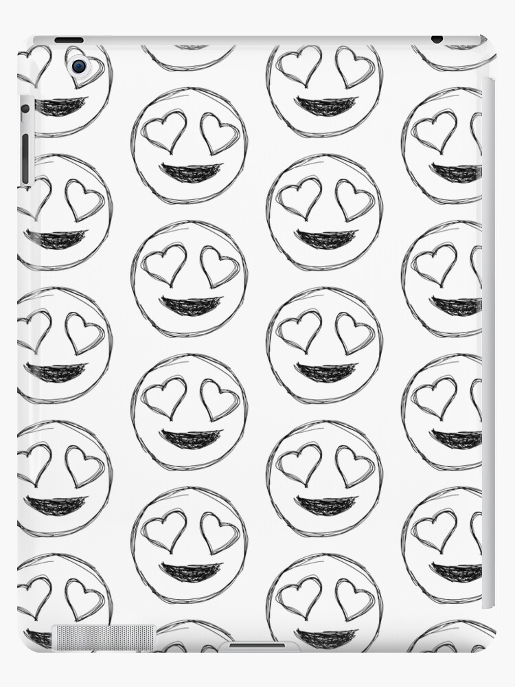 Dark and gritty smiley face with heart eyes emoji ipad case skin for sale by michael stewart