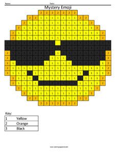 Emoji color by number