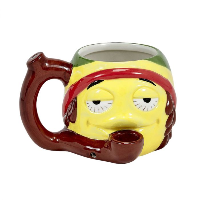 Roast toast stoned emoji ceramic pipe mug oz