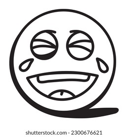 Doodle vector demonstrating bandit emoji premium stock vector royalty free