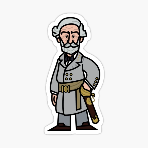 Robert e lee sticker for sale by gold fossil