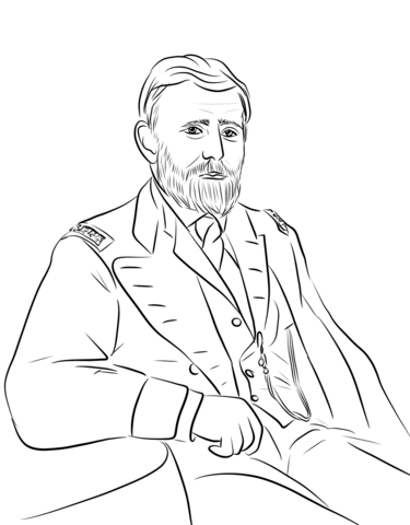 Ulysses s grant coloring page free printable coloring pages