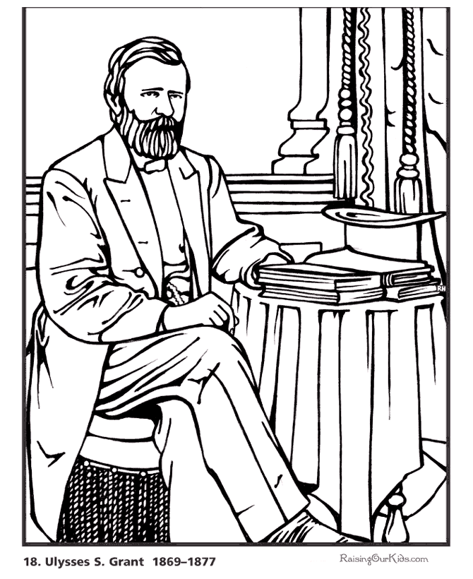 Ulysses s grant coloring page