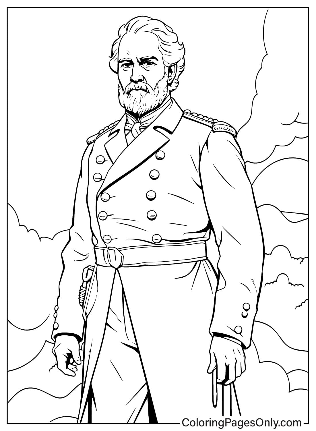 Robert e lee coloring pages