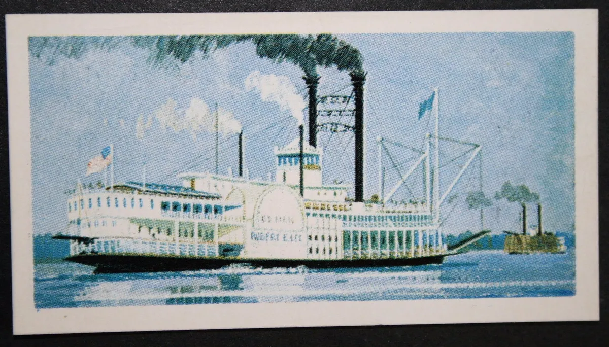 Robert e lee mississippi paddle steamer vintage lour card oc