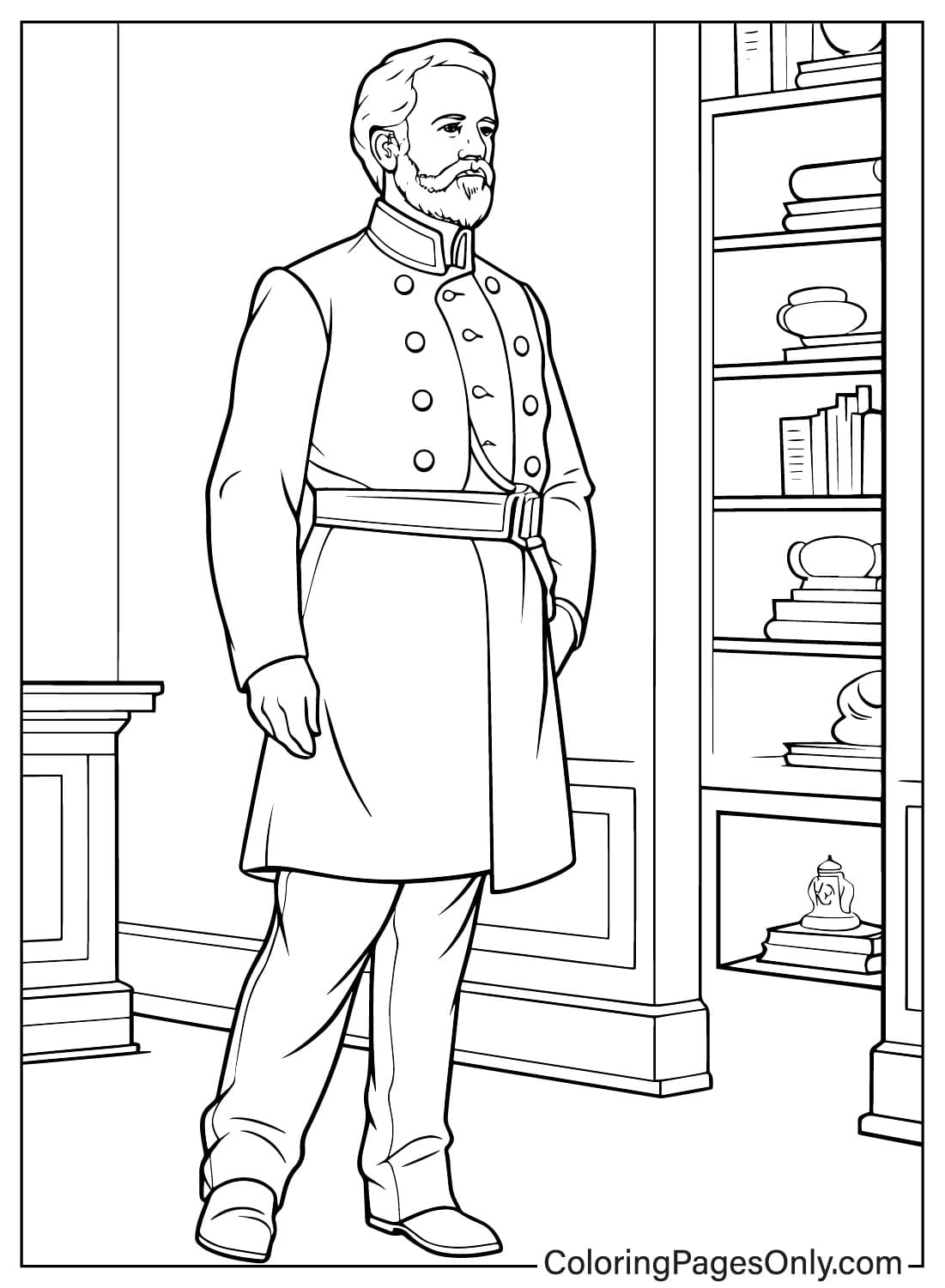 Drawing robert e lee coloring page