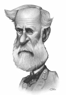 Robert e lee caricature male sketch art