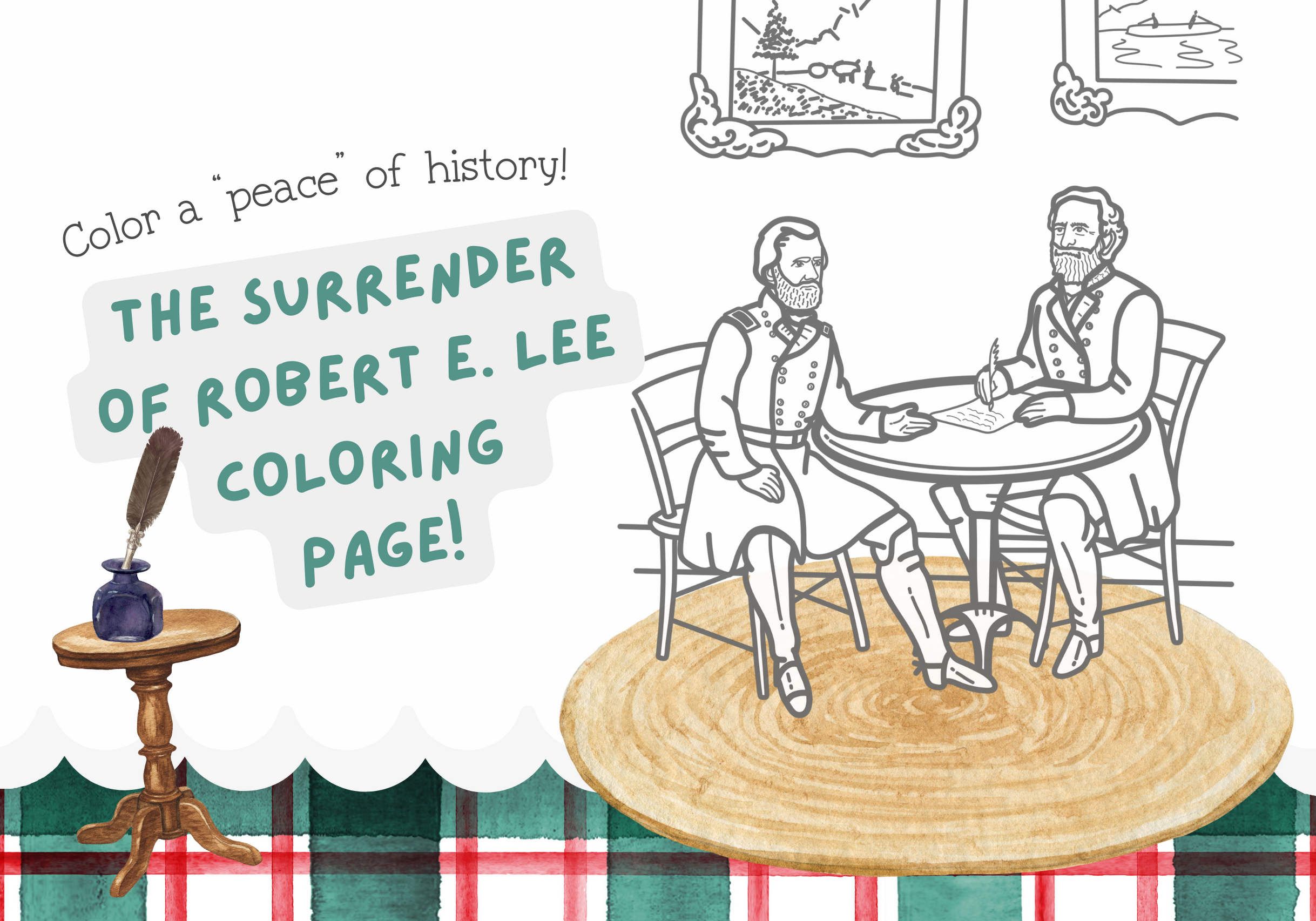 Coloring through history the surrender of robert e lee coloring page