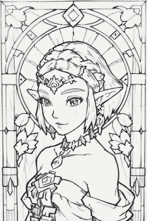 Made some zelda coloring pages for my niece you all are wele to them rstablediffusion