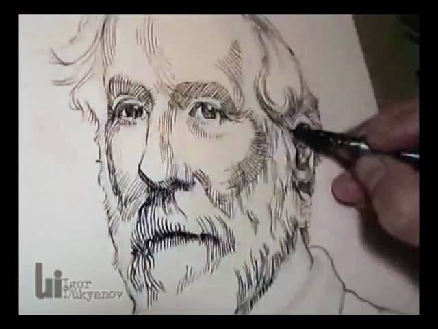 Drawing a portrait of general robert e lee