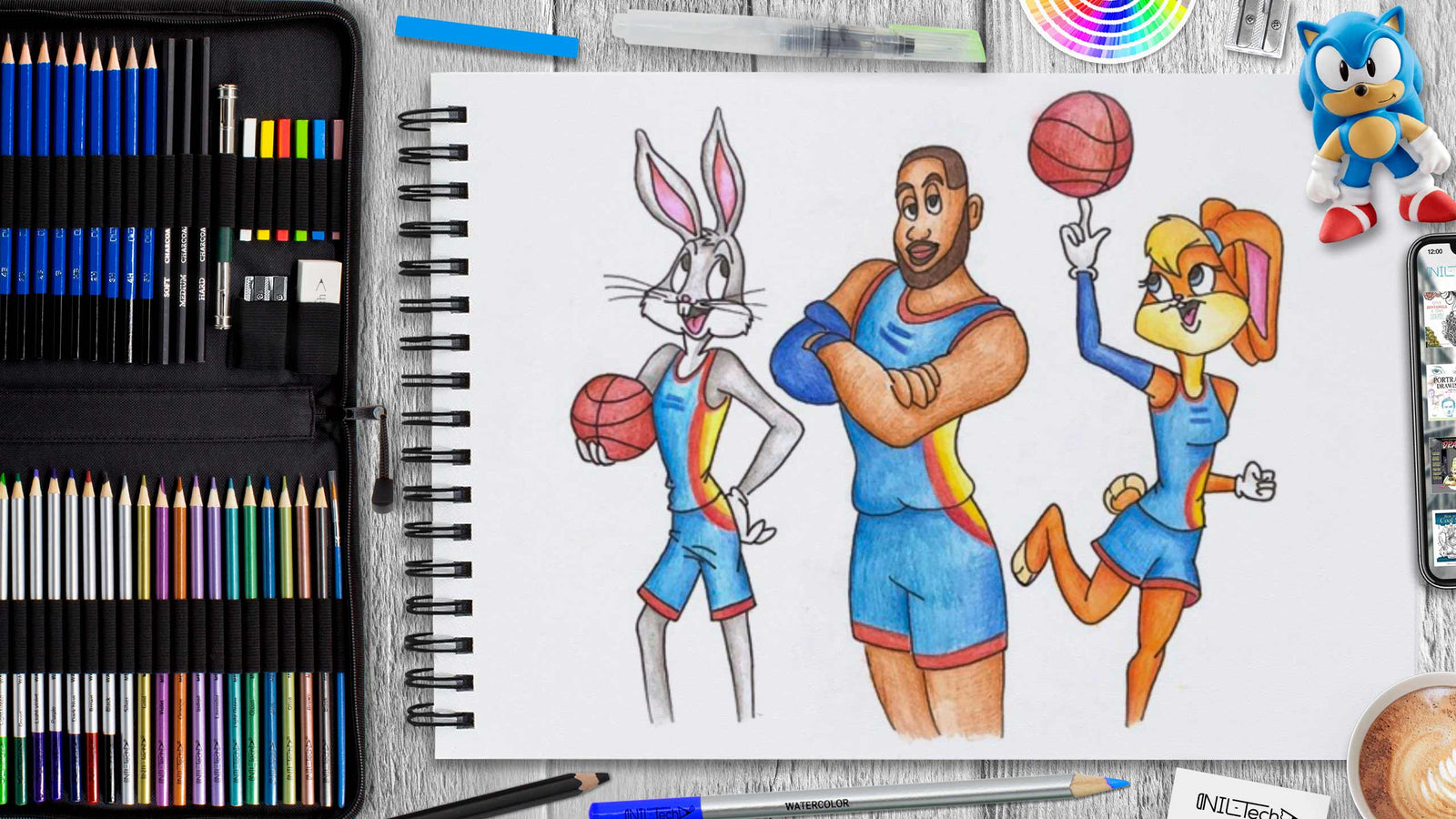 How to draw space jam characters