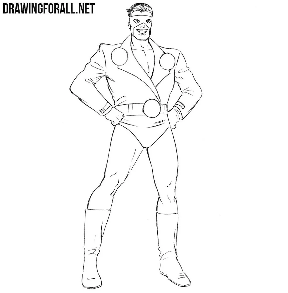 How to draw a classic superhero