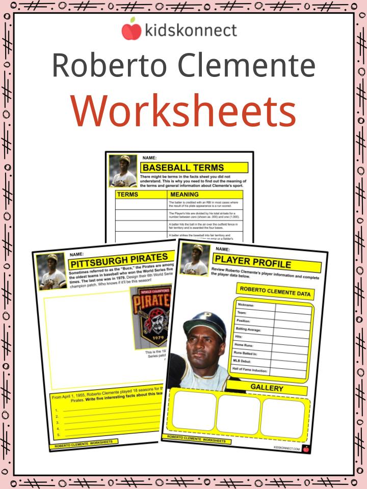 Roberto clemente facts worksheets childhood career for kids