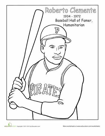 Roberto clemente worksheet education famous hispanics famous hispanic americans roberto clemente