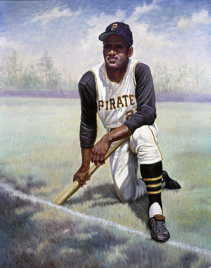 Roberto clemente painting by gregory perillo