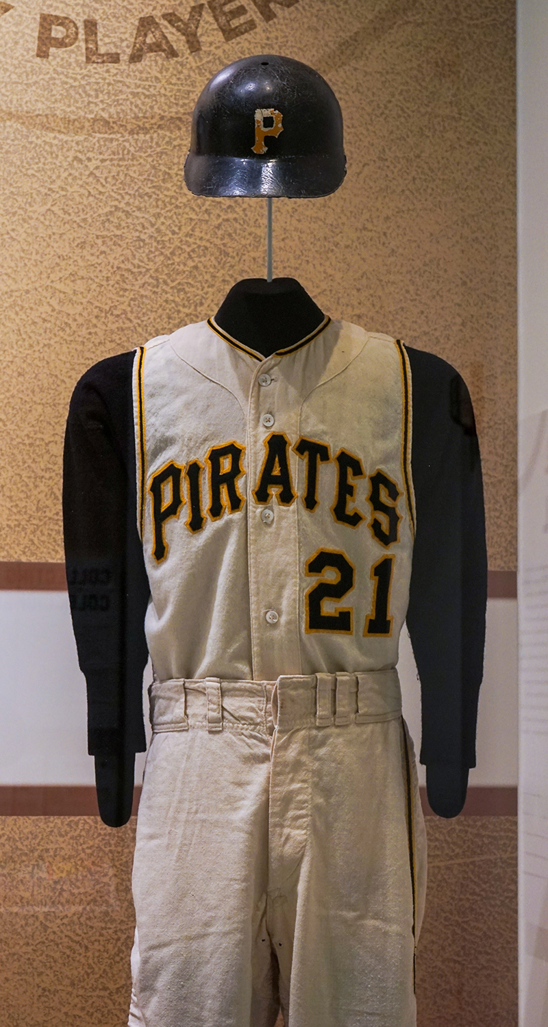 Roberto clemente pittsburgh pirates home uniform national postal museum