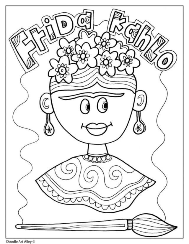 Hispanic heritage month coloring pages for kids