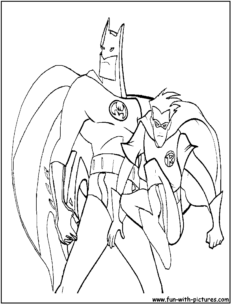 Batman robin coloring page